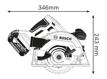 BOSCH GKS 18V-57 AKUMULATOROWA PILARKA TARCZOWA 165MM