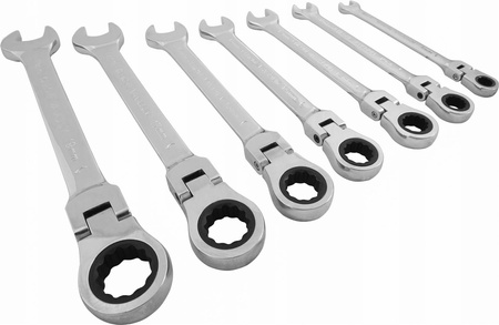 VERKE V35401 KLUCZE PŁASKO OCZKOWE Z GRZECHOTKĄ 8-19mm