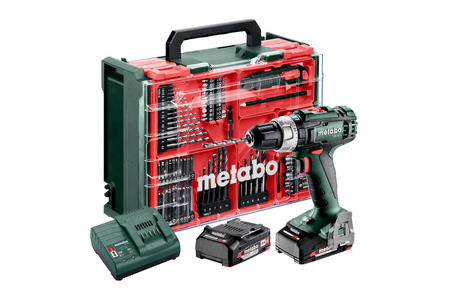 METABO SB 18 L SET 602317710 AKUMULATOROWA WIERTARKA UDAROWA 18 V 2x2Ah  50 Nm + OSPRZĘT 78 ELEMENTÓW