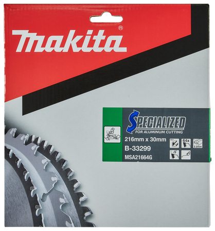 MAKITA B-33299 TARCZA TNĄCA SPECJALIZED 216x30MM 64Z