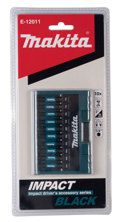 MAKITA E-12011 Zestaw bitów Udarowych Impact Black 10 szt. PH PZ TX Długie