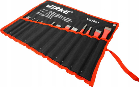 VERKE V87001 ZESTAW WYBIJAKÓW WYBIJAKI PRZECINAKI PUNKTAKI 12el