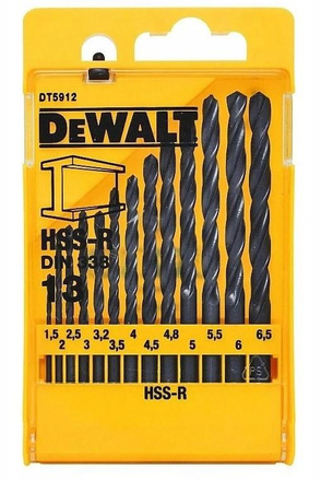 DeWALT DT5912 Zestaw wierteł do metalu HSS-R 13 szt