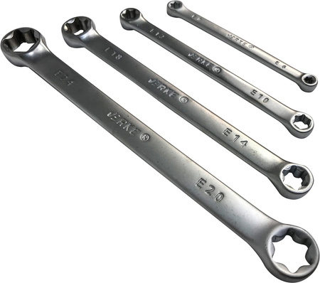 VERKE V35015 KLUCZE OCZKOWE TORX E6-E24 4 szt ZESTAW ETUI