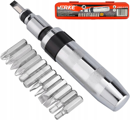 VERKE V86449 WKRĘTAK UDAROWY 1/2 DO POBIJANIA 13 BITÓW ZESTAW