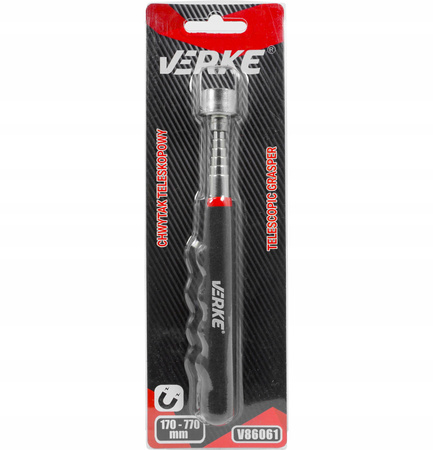VERKE V86061 CHWYTAK TELESKOPOWY Z MAGNESEM 180-770 MM WARSZTATOWY GRABBER DO ŚRUB