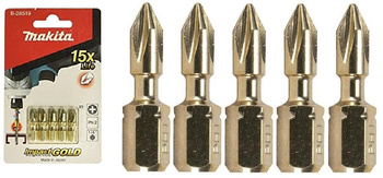 MAKITA ZESTAW KOŃCÓWEK BITÓW PH2 IMPACT GOLD 5 szt