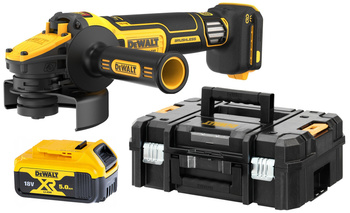 DeWALT DCG409VSNT + BATERIA 5Ah SZLIFIERKA KĄT 125mm Z REGULACJĄ + WALIZKA
