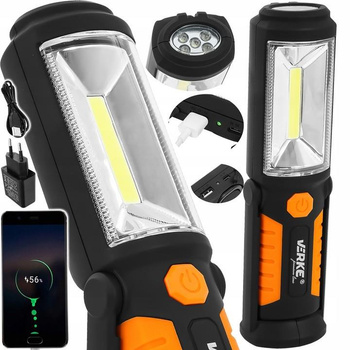 VERKE V87521 LATARKA WARSZTATOWA LAMPA KANAŁOWA LED 3w1