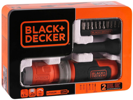 BLACK DECKER BCF603C WKRĘTAK AKU 3,6V + BITY + ŁADOWARKA