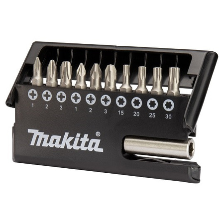 MAKITA D-30651 ZESTAW 10 KOŃCÓWEK WKRĘTAKOWYCH Z MAGNETYCZNĄ TULEJĄ