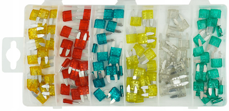 VERKE V06737 BEZPIECZNIKI SAMOCHODOWE ZESTAW BEZPIECZNIKÓW SAMOCHODOWYCH MINI MAXI 5-30A