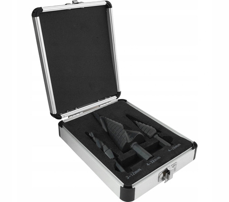 VERKE V05052 ZESTAW WIERTEŁ STOPNIOWYCH STOŻKOWYCH 3 szt.