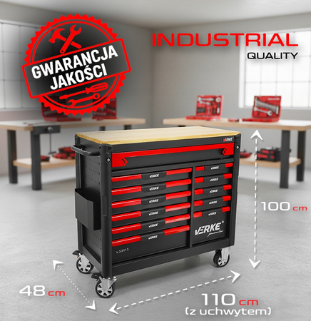 VERKE V33113 SZAFKA NARZĘDZIOWA 12 SZUFLAD+ 293 NARZĘDZI