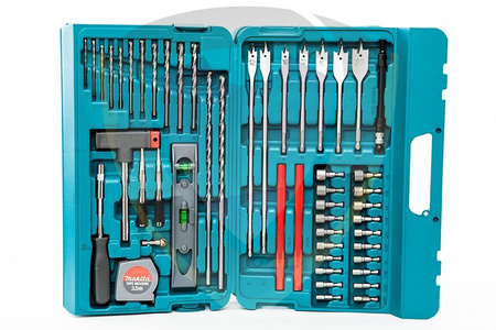 MAKITA Zestaw osprzętu Wiertła Bity Otwornice 216pc + czapka MAKITA