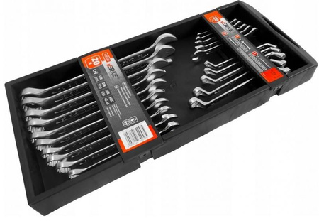 KLUCZE V35338 PŁASKIE PŁASKO-OCZKOWE WYGIĘTE 20 EL 6-32mm