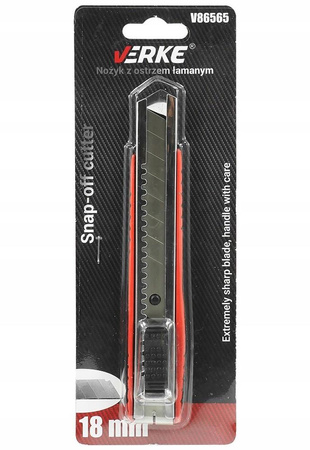 VERKE V86565 METALOWY NÓŻ ŁAMANY DO TAPET 18mm
