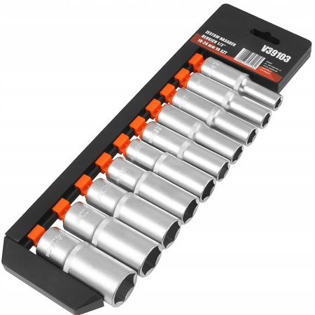 VERKE V39103 ZESTAW NASADEK DŁUGICH 1/2'' 10-24 mm