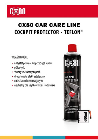 CX80 PREPARAT DO PIELĘGNACJI KOKPITU - COCKPIT PROTECTOR TEFLON®
