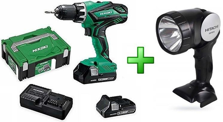 HIKOKI DV18DJL WIERTARKO-WKRĘTARKA UDAR 55Nm 2x3Ah + LATARKA GRATIS