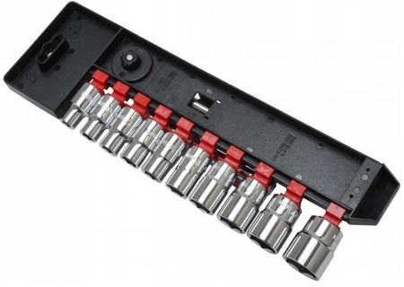 VERKE V39091 ZESTAW NASADEK Z GRZECHOTKĄ I PRZEDŁUŻKĄ 1/2" 12EL