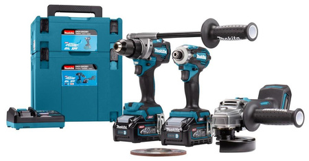 MAKITA DK0125G301 ZESTAW NARZĘDZI 40V XGT + 2x4,0Ah MAKPAC