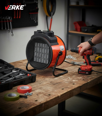 VERKE V80069 NAGRZEWNICA ELEKTRYCZNA 3500W TERMOWENTYLATOR OGRZEWACZ WENTYLATOR FARELKA