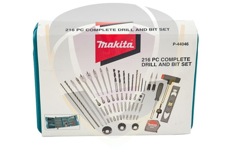 MAKITA Zestaw osprzętu Wiertła Bity Otwornice 216pc + czapka MAKITA
