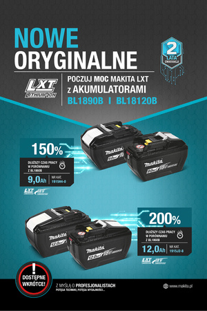 MAKITA BL18120B AKUMULATOR 12,0Ah 18V LXT 1915J2-8 - ORYGINAŁ