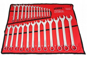 VERKE V35335 KLUCZE PŁASKO-OCZKOWE 6-32 MM 6-kąt ZESTAW