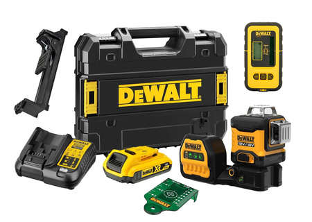 DeWALT DCE089D1G18 LASER KRZYŻOWY 360° ZIELONY 2Ah + DE0892G DETEKTOR