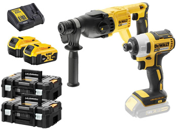 DeWALT DCK2023M2T ZESTAW ZAKRĘTARKA DCF787 + MŁOTOWIERTARKA DCH133 + 2x4,0Ah