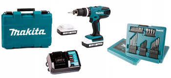 MAKITA HP457DWE Wkrętarka z Udarem + OSPRZĘT 33 szt