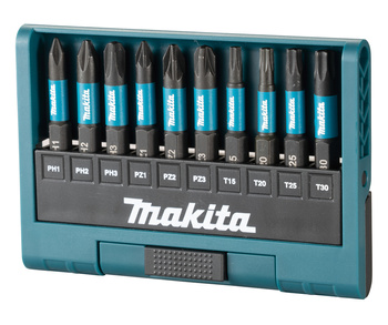 MAKITA E-12011 Zestaw bitów Udarowych Impact Black 10 szt. PH PZ TX Długie