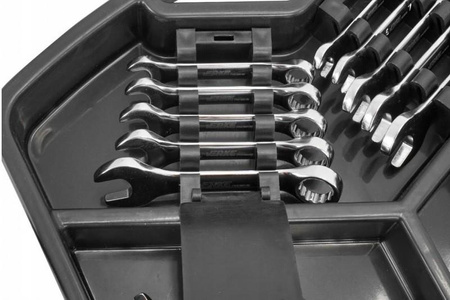 VERKE V35339 KLUCZE PŁASKO-OCZKOWE 32 EL. 6-19mm KASETA PREMIUM