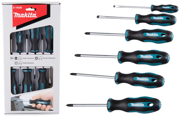 MAKITA E-10528 6-CZĘŚCIOWY ZESTAW WKRĘTAKÓW SL/PZ/PH