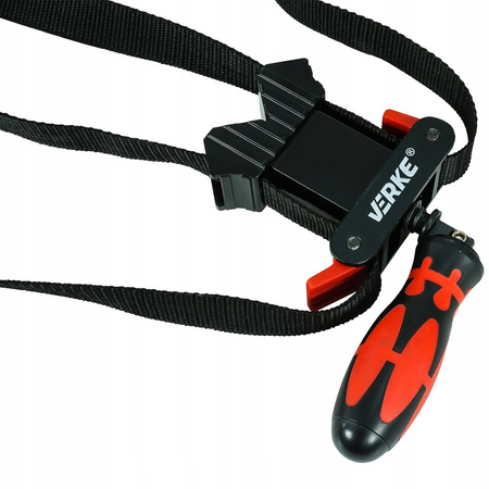 VERKE V86582 ŚCISK STOLARSKI TAŚMOWY MONTAŻOWY KĄTOWY NAROŻNY Z TAŚMĄ 4m