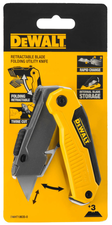 DeWALT DWHT10035-0 NÓŻ SKŁADANY TRAPEZ + 3 OSTRZA
