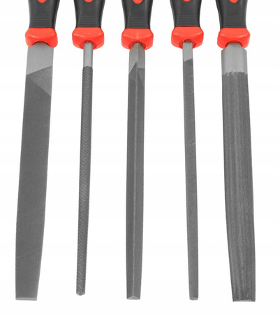 VERKE V05079 ZESTAW PILNIKÓW PILNIK ŚLUSARSKI ZDZIERAK TARNIK METALU PŁASKI OKRĄGŁY 20cm