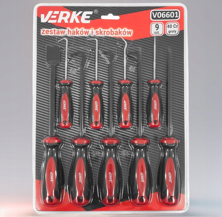 VERKE V06601 GROTY SZPIKULCE SKROBAKI ORINGÓW USZCZELEK ZESTAW HAKÓW SKROBAKÓW HACZYKÓW