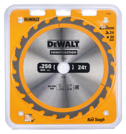 DeWALT DT1956 TARCZA PIŁA DO DREWNA 250x30mm 24T