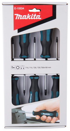 MAKITA E-10534 6-ZESTAW ŚRUBOKRĘTÓW 5 SZT T10 T15 T20 T25 T30
