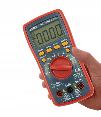 VERKE V86285 CYFROWY MIERNIK PRĄDU MULTIMETR RMS