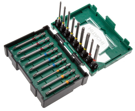 HiKOKI HITACHI Zestaw bitów T PZ PH HEX 75mm 18pc