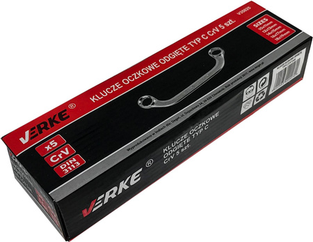 VERKE V35025 KLUCZE OCZKOWE TYP C 5 szt ALTERNATOR ETUI