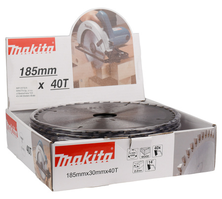 MAKITA D-52607 TARCZA TNĄCA DO DREWNA, 185/30MM, 40 ZĘBÓW, ECONOMY