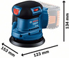 BOSCH GEX 185-Li SZLIFIERKA MIMOŚRODOWA 18V 125mm