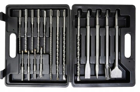 DEGET V05085 Zestaw Wierteł i Dłut SDS-PLUS w walizce