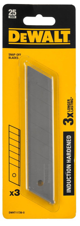 DeWALT DWHT11726 OSTRZA ŁAMANE 25mm HARTOWANE 3szt