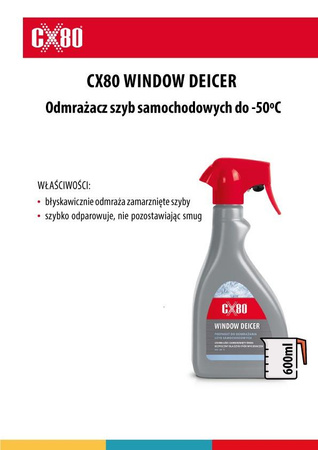 CX80 ODMRAŻACZ DO SZYB - WINDOW DEICER 600ML